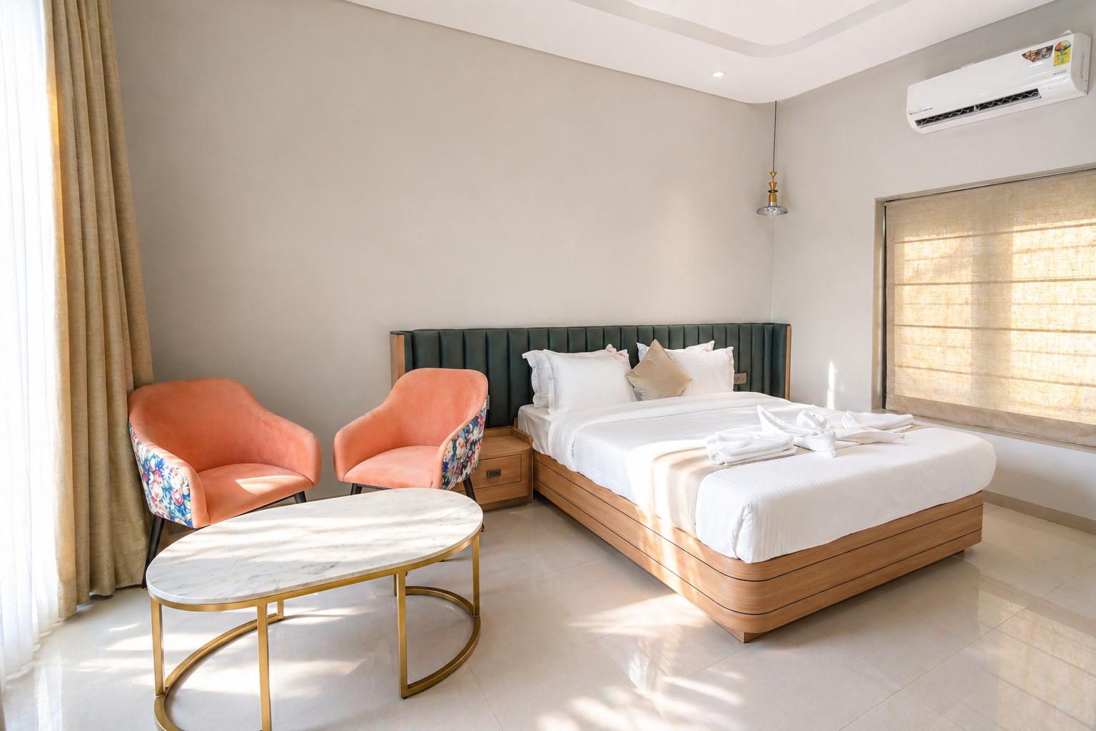 Premium Room with Pool View at Florea Resort, Nagaon, Alibag