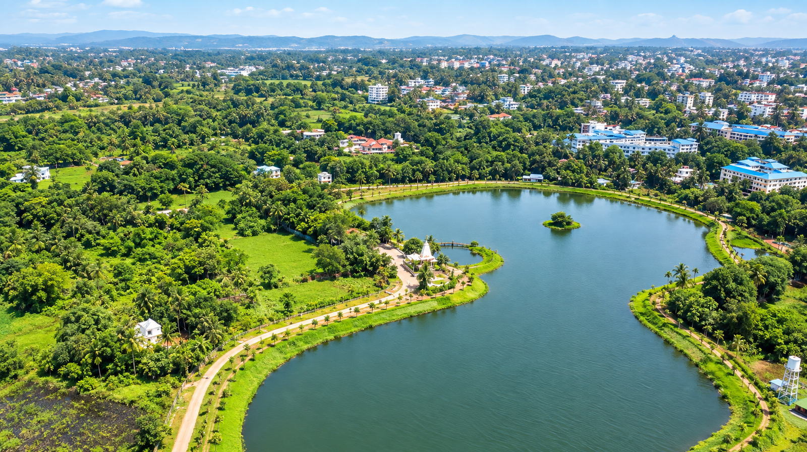 Gokuleshwar Lake, a 15 minute drive from Florea Resort in Alibag